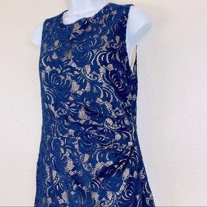 Eliza J Navy Lace Overlay Cocktail Dress Size 8